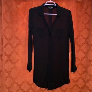 Juniors Velvet Heart button down tunic